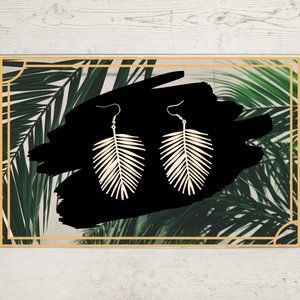 Gold Leaf Hanging Earrings